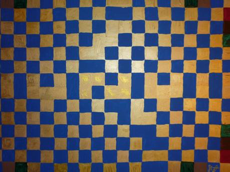 Karo in Blau & Gold - Yvonne Schmied - Array auf Array - Array - Array Karo in Blau & Gold - Yvonne Schmied - Array auf Array - Array - Array