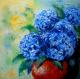 Kunstwerk - blaue Hortensien