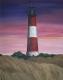 Kunstwerk - Leuchtturm bei Nacht
