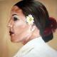 Art object - Frau mit Ohrblume