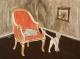 Kunstwerk - Die Katze auf dem Stuhl