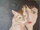Katzen-Frau - Brigitte van Münster - Acryl auf Leinwand - Tiere - Katzen-Frau - Brigitte van Münster - Acryl auf Leinwand - Tiere -