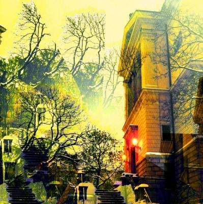 Winterszene am Universitätsplatz in Halle - Wolfgang Bergter - Array auf - Array - Winterszene am Universitätsplatz in Halle - Wolfgang Bergter - Array auf - Array -