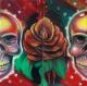 Kunstwerk - skull vs rose