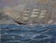 Kunstwerk - Segelschiff im Sturm