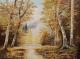 Kunstwerk - Waldlandschaft im Herbst mit einem Bach
