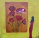 Art object - Dame im Galerie