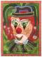 Kunstwerk - GrÃ¼ner Clown (Acryl on Canvas; 36x48)