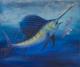 Kunstwerk - Segelfisch 2, Schwertfisch, Ozean