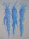 Art object - blue carrots III