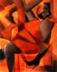 Art object - Frau in rot