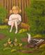 Art object - MÃ¤dchen und Entenfamilie