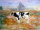 Kunstwerk - Kuh im Aquarell