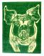 Art object - Holzschnitt Schwein