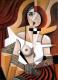 Art object - Frau mit weiÃer Bluse
