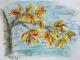 Art object - Zweig mit buntem Laub
