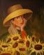Art object - ---Frau mit Sonnenblumen