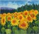 Kunstwerk - Sonnenblumen bei Horheim - Josef Heinzler