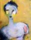 Kunstwerk - ---Frau vor gelbem Hintergrund