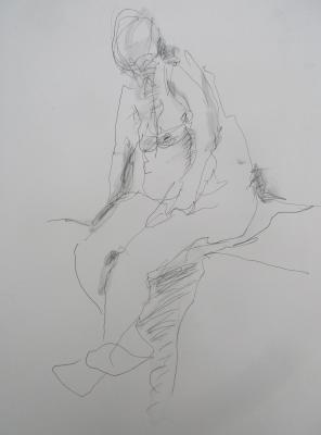 Aktskizze mit rechts - Anja Mueller-Wood - Array auf - Array - Aktskizze mit rechts - Anja Mueller-Wood - Array auf - Array -