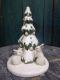 Kunstwerk - Weihnachtsbaum mit Schneehasen