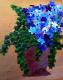 Kunstwerk - Blumentopf Mit Blauen BlÃ¼ten