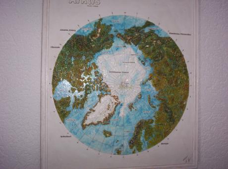 ---Die Arktis. Geografisches Reliefbild-Unikat - Ottmar Gebhardt - Array auf - Array - ---Die Arktis. Geografisches Reliefbild-Unikat - Ottmar Gebhardt - Array auf - Array -